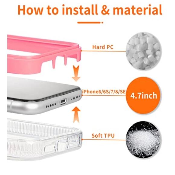 NEW Gurgitat Pink Clear Case for iPhone 12-6.1" Rainbow Pink Heart Girls Funny! - Picture 4 of 7